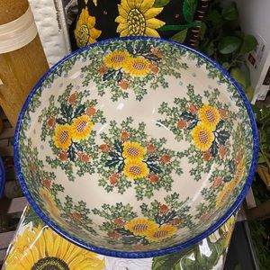 Polish Pottery Large Bowl